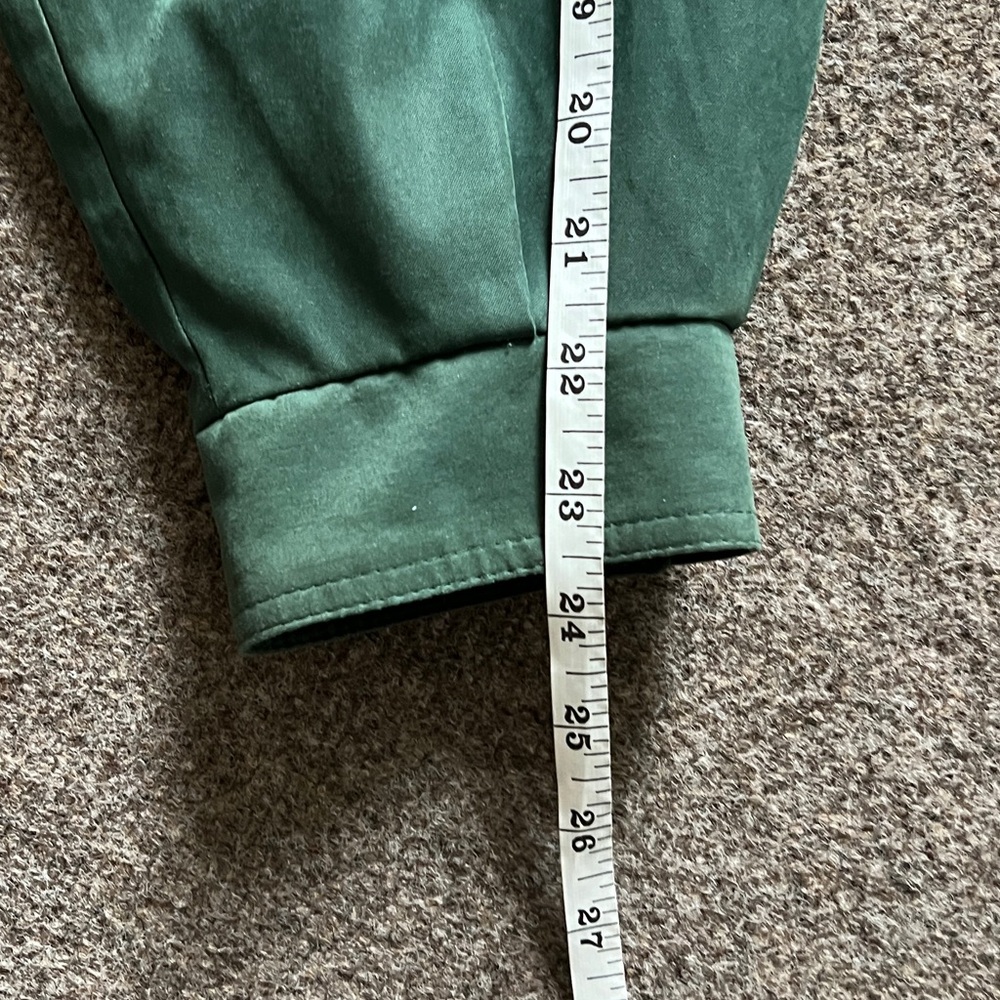 Vintage London Fog Microsuede Green Zip Up Bomber Jacket Colorblock Collar Men M - Picture 10 of 14